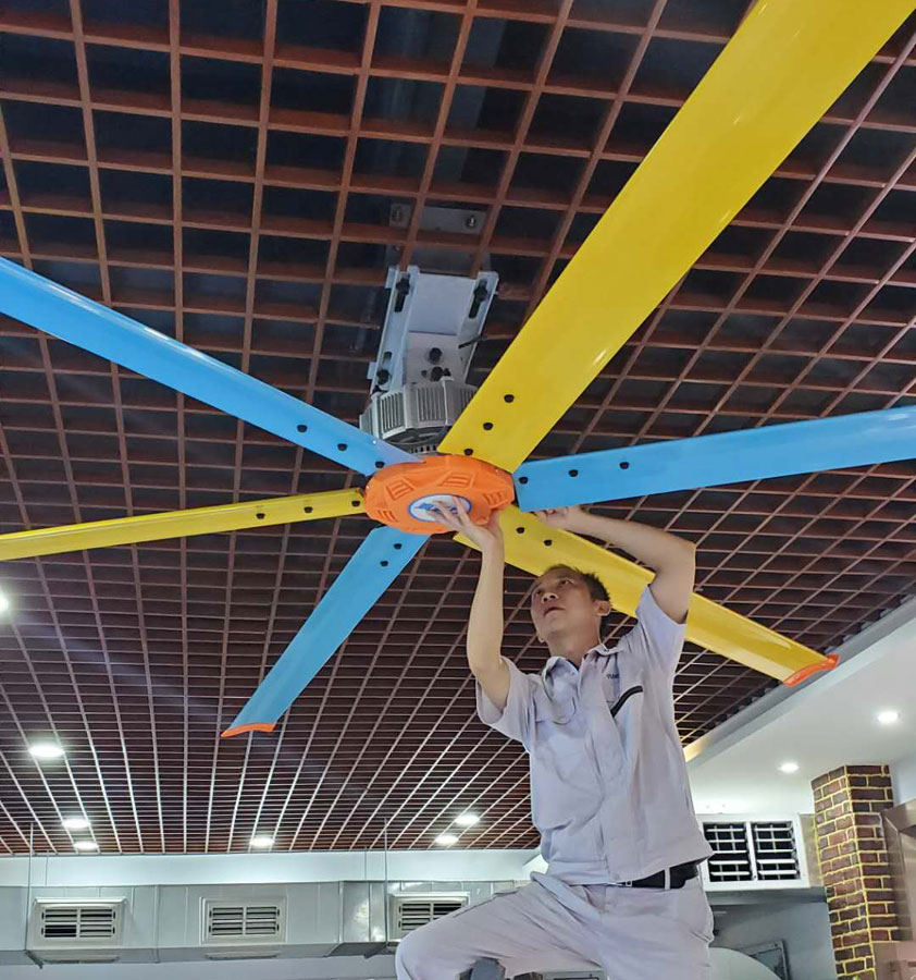 大型車間降溫通風(fēng)，永磁工業(yè)大風(fēng)扇低能耗免維護(hù)